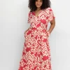 Maxikleid in Wickeloptik, mit Grafikprint<sheego by Joe Browns Fashion