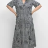 Maxikleid mit Alloverprint und Stufenvolants<sheego Fashion