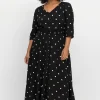 Maxikleid mit Alloverprint und gesmokter Taille<sheego by Joe Browns Online