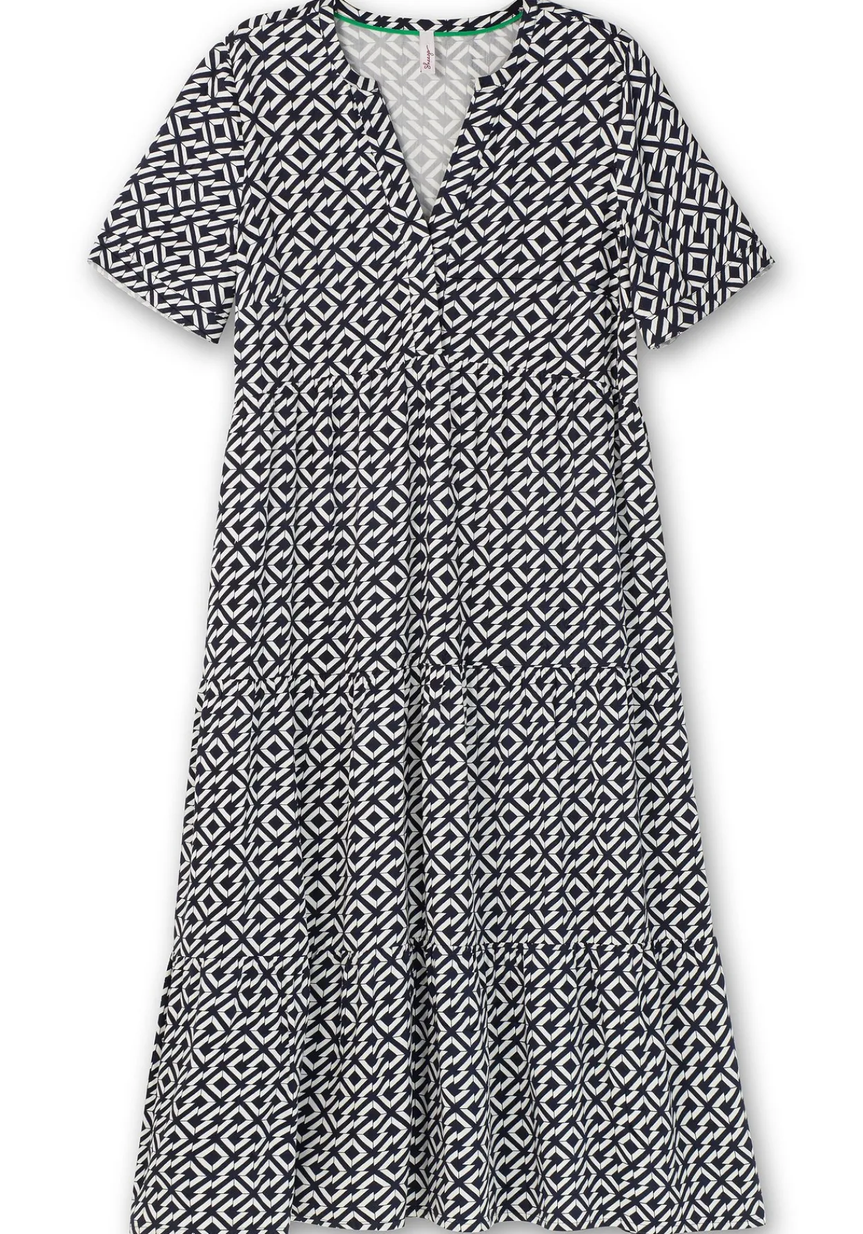 Maxikleid mit Alloverprint und Stufenvolants<sheego Fashion