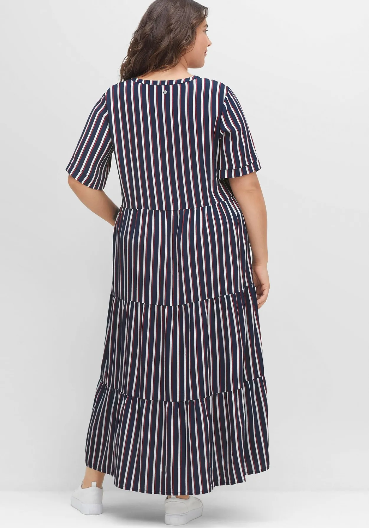 Maxikleid mit Alloverstreifen, weich fließend<sheego Clearance