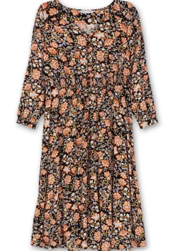Maxikleid mit Blumenprint und gesmokter Taille<sheego by Joe Browns Hot