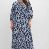 Maxikleid mit floralem Druck und gestuftem Rock<sheego Clearance