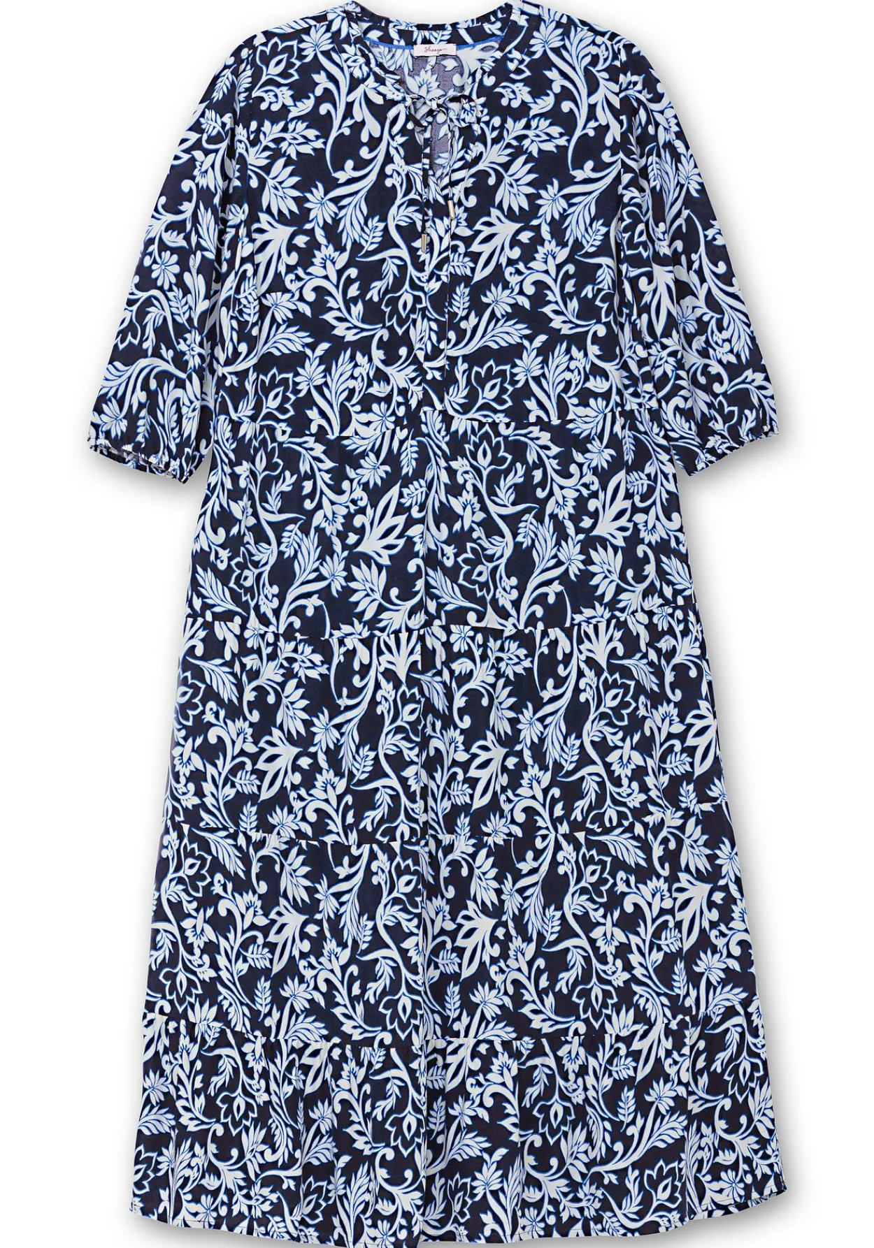 Maxikleid mit floralem Druck und gestuftem Rock<sheego Clearance