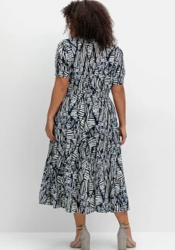 Maxikleid mit Grafikprint und Volantsaum<sheego by Joe Browns Online