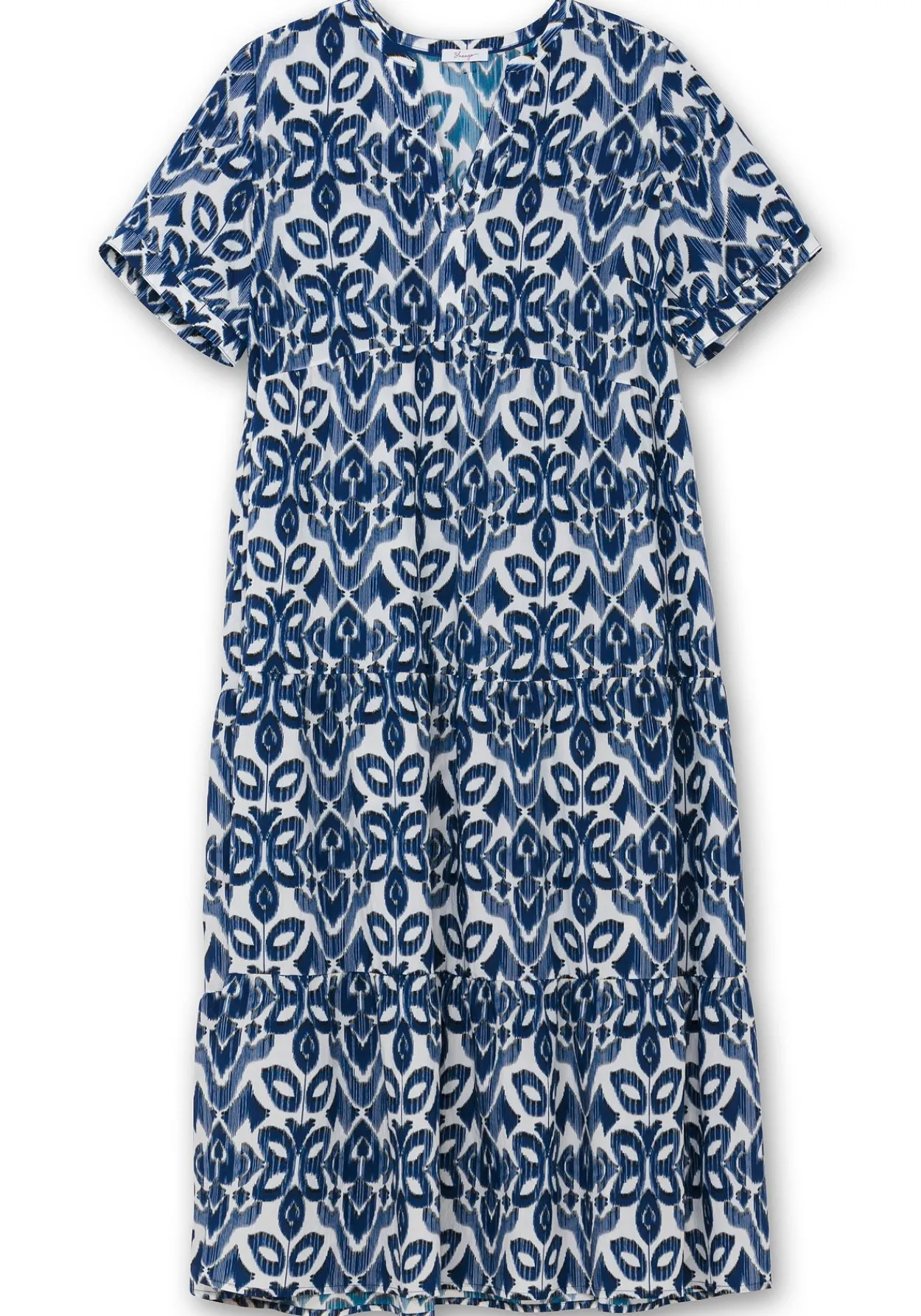 Maxikleid mit Ornamentdruck und Stufenrock<sheego Discount