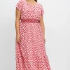 Maxikleid mit Smokbund und Grafikprint<sheego Outlet