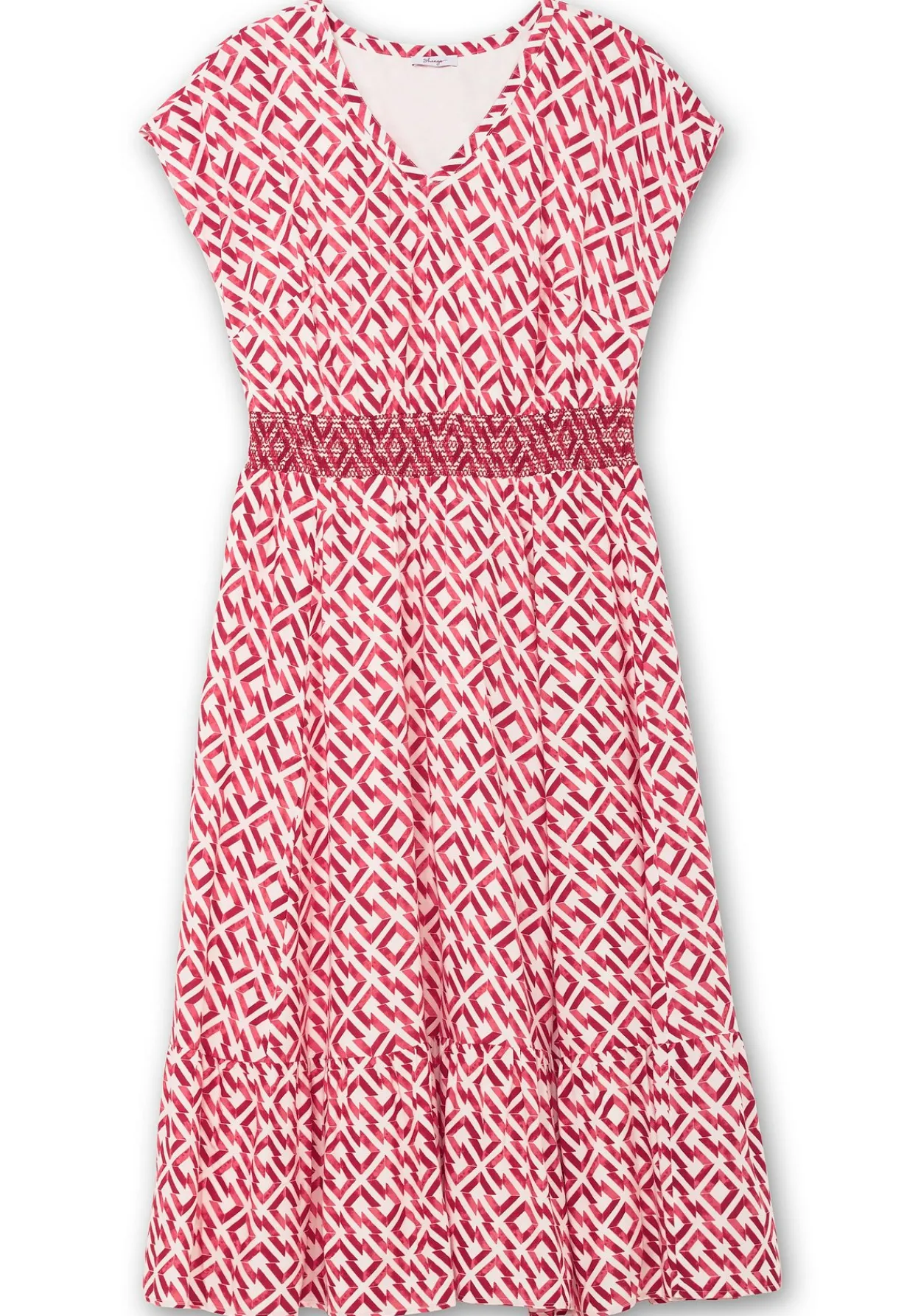 Maxikleid mit Smokbund und Grafikprint<sheego Outlet