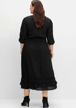 Maxikleid mit Volant, in Crinkle-Qualität<sheego by Joe Browns New