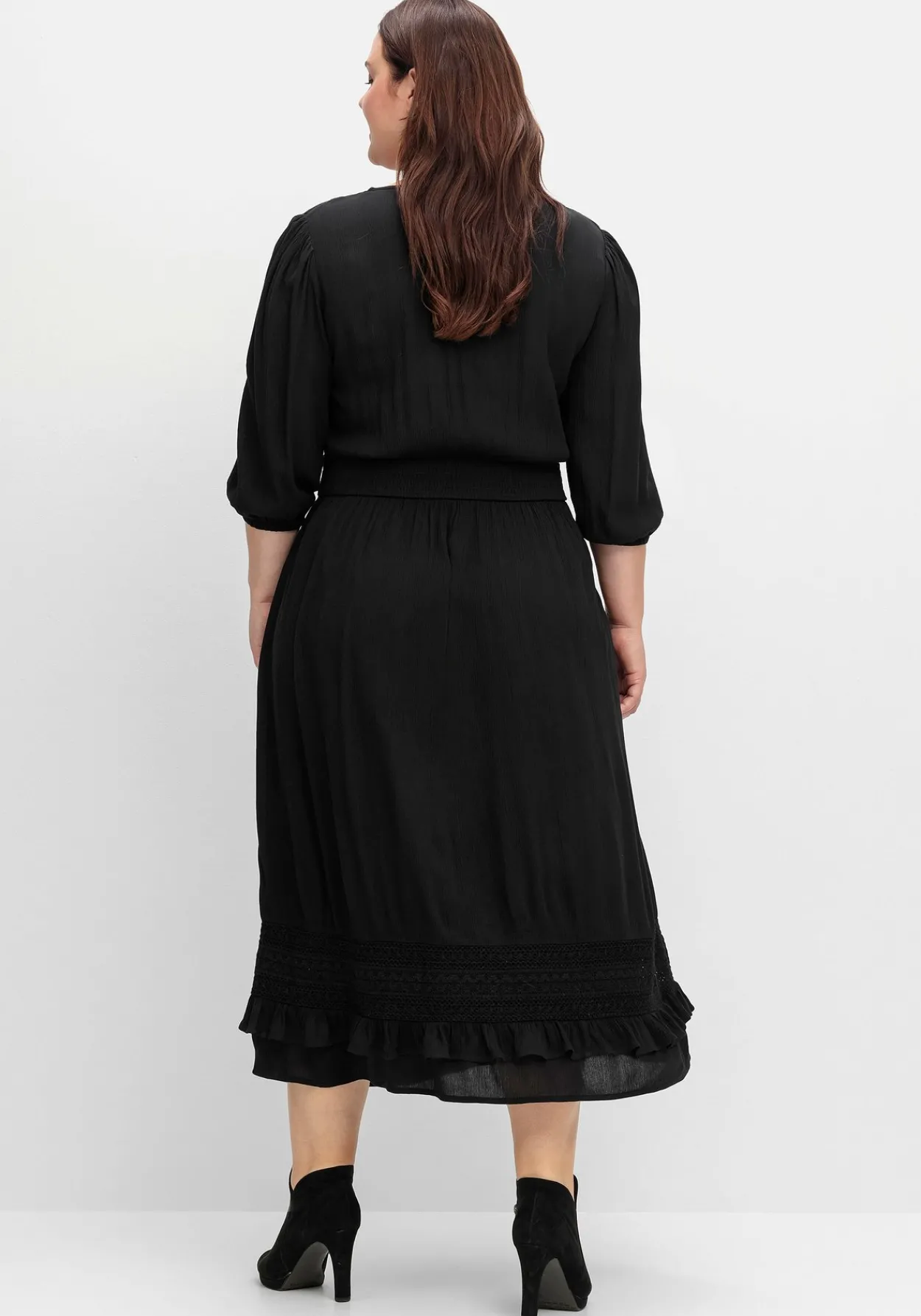 Maxikleid mit Volant, in Crinkle-Qualität<sheego by Joe Browns New
