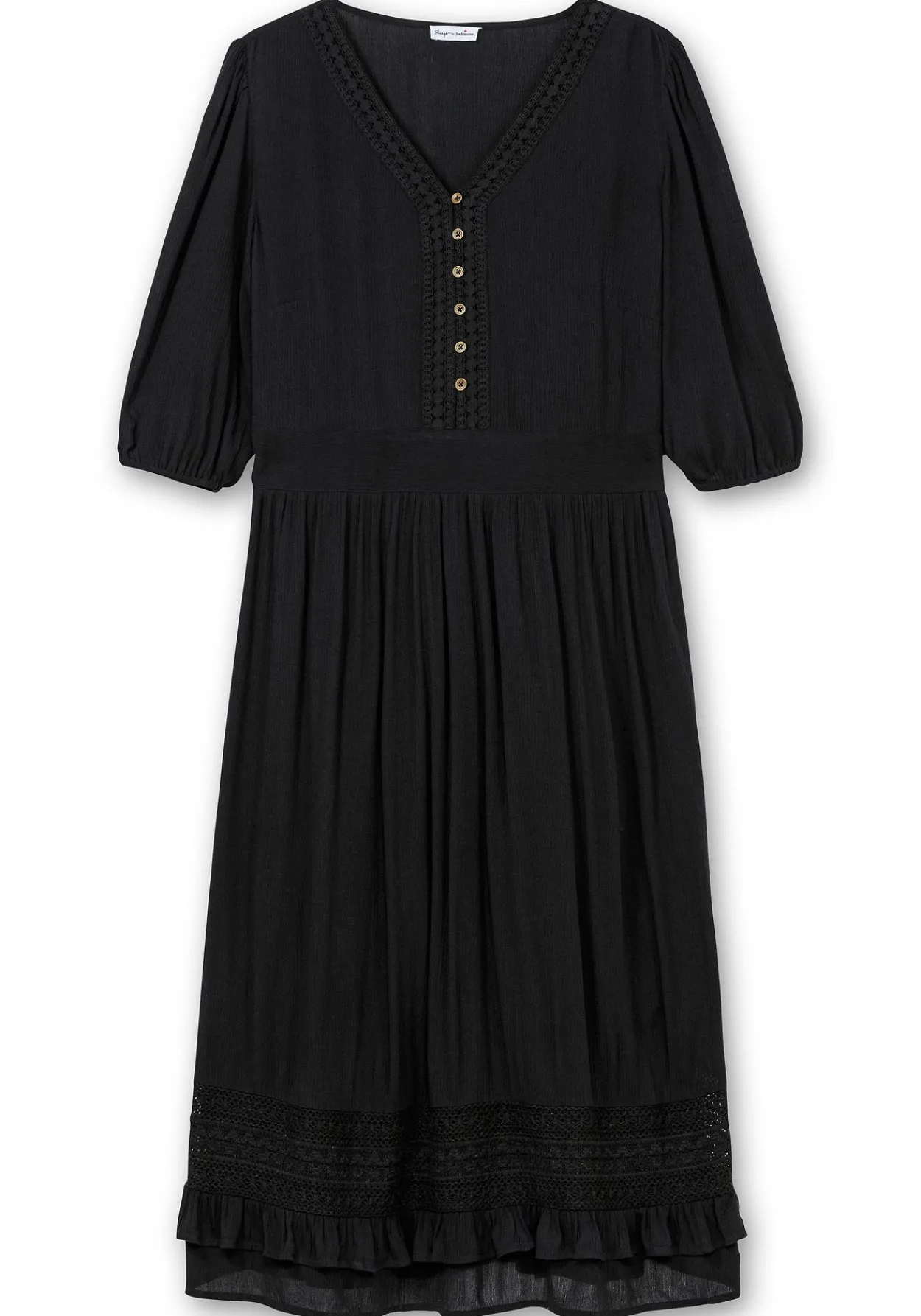 Maxikleid mit Volant, in Crinkle-Qualität<sheego by Joe Browns New