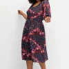 Meshkleid mit Blumendruck und Gummizugbund<sheego by Joe Browns Fashion