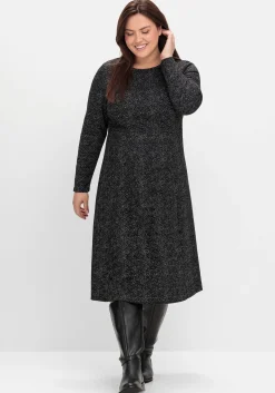 Midikleid aus Interlock, im Jacquardmuster<sheego Online