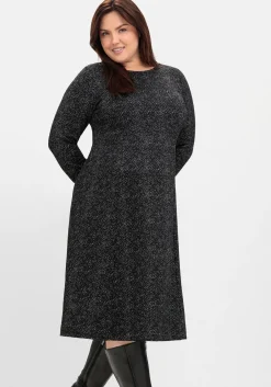 Midikleid aus Interlock, im Jacquardmuster<sheego Online