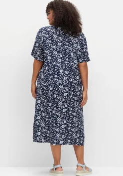 Midikleid aus Viskose, mit Blümchenprint<sheego Fashion