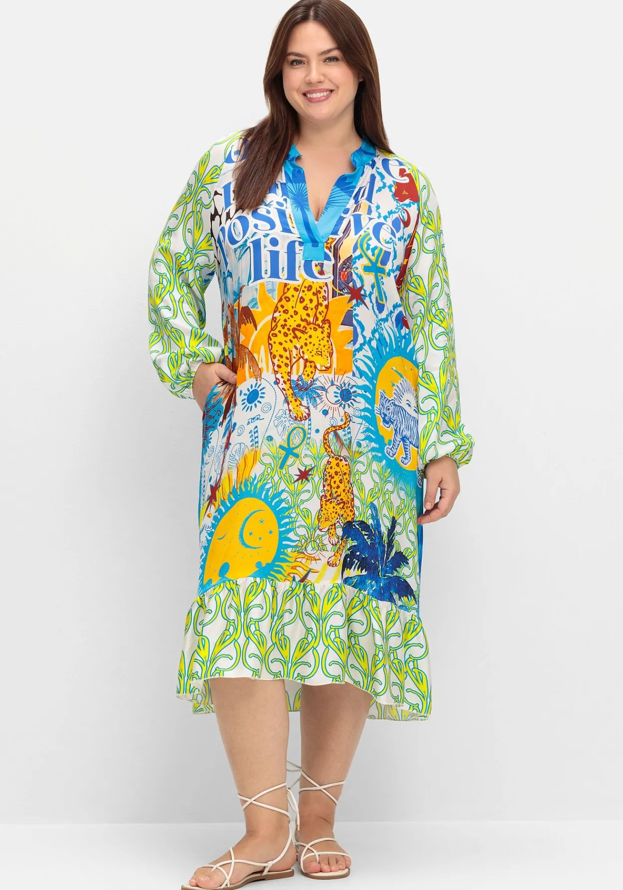 Midikleid im Multicolor-Mustermix<sheego loves miss goodlife Clearance