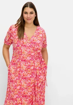 Midikleid in Wickeloptik, mit Blümchenprint<sheego Outlet