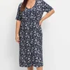 Midikleid mit Blümchenmuster und Knopfleiste<sheego Discount