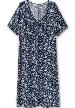 Midikleid mit Blümchenmuster und Knopfleiste<sheego Discount