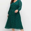 Midikleid mit Grafikdruck, aus Georgette<sheego by Joe Browns Online