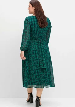 Midikleid mit Grafikdruck, aus Georgette<sheego by Joe Browns Online