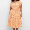 Midikleid mit Smokbund und weitem Rock<sheego Clearance