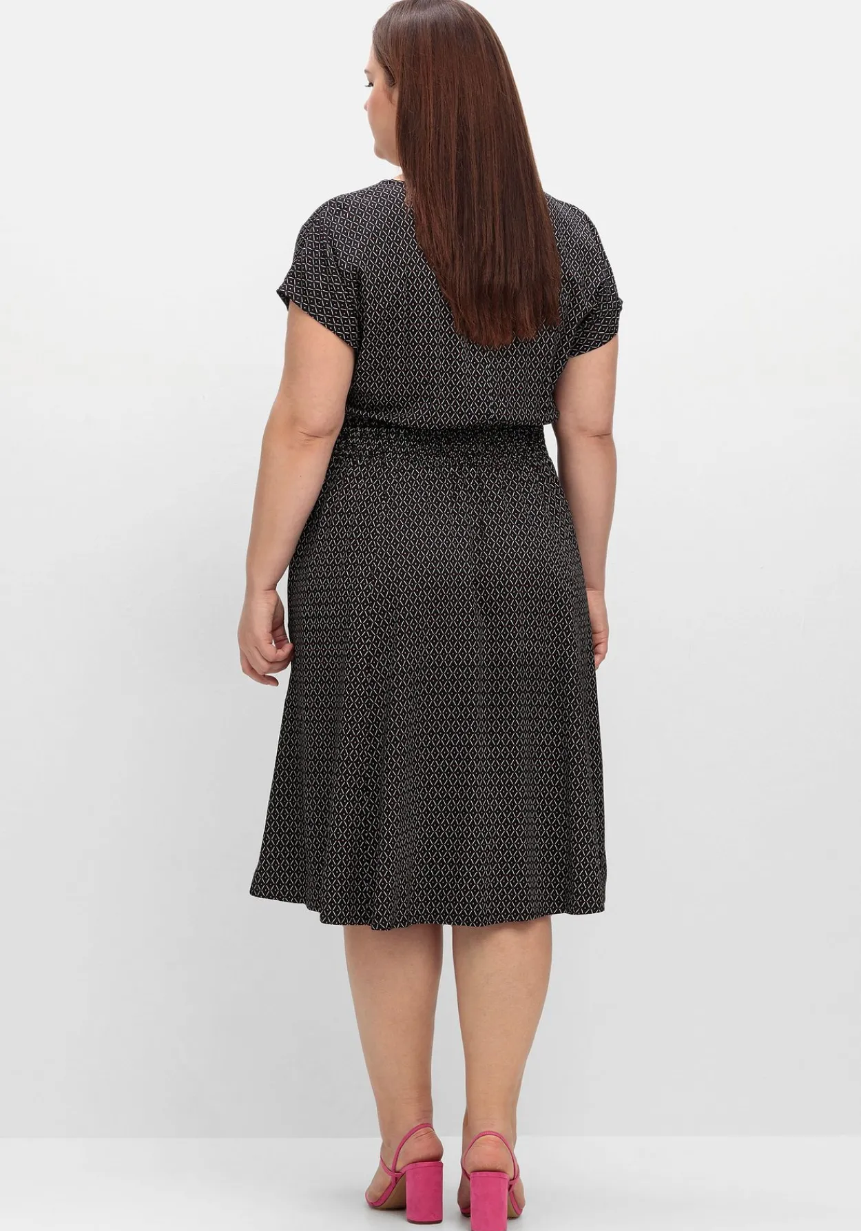 Midikleid mit Smokbund und weitem Rock<sheego Sale