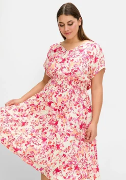 Midikleid mit Smokbund und weitem Rock<sheego Discount