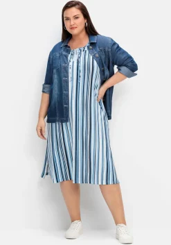 Midikleid mit Streifen, in leichter A-Linie<sheego New