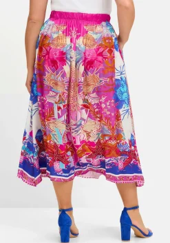 Midirock im Multicolor-Mustermix<sheego loves miss goodlife Online