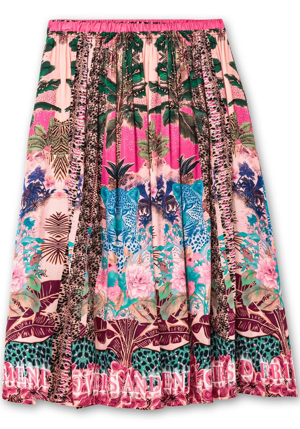 Midirock mit Tropical-Alloverprint<sheego loves miss goodlife Online