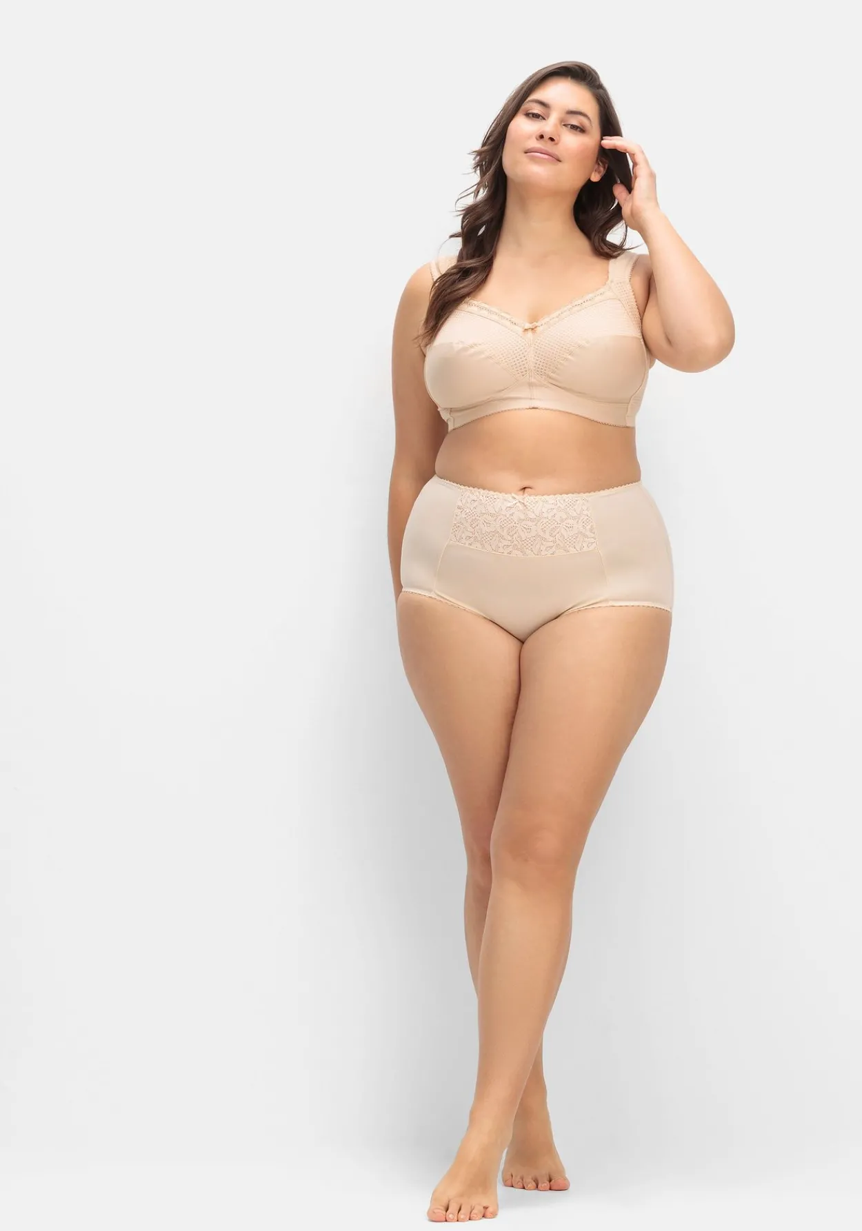 Miederslip mit Spitzeneinsatz vorn<wäschepur Fashion