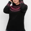 Norwegerpullover mit Fransen am Saum<sheego Hot