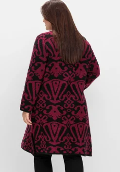 Offene Longstrickjacke mit Jacquardmuster<sheego by Joe Browns Discount