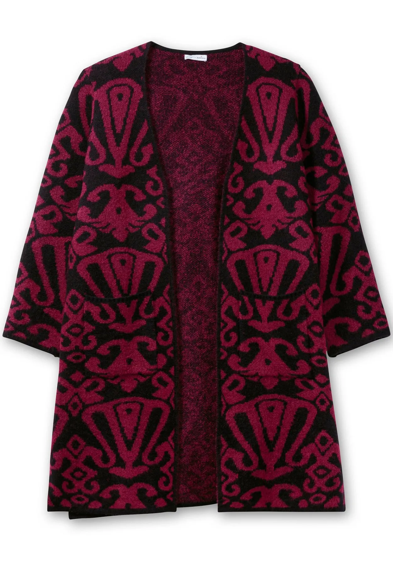 Offene Longstrickjacke mit Jacquardmuster<sheego by Joe Browns Discount