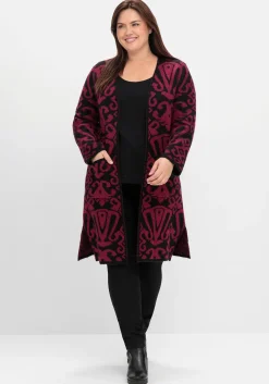 Offene Longstrickjacke mit Jacquardmuster<sheego by Joe Browns Discount
