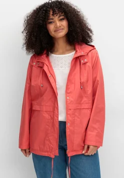 Outdoorjacke mit Kapuze und Stehkragen<sheego Outlet