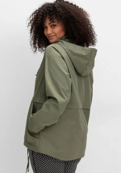 Outdoorjacke mit Kapuze und Stehkragen<sheego Discount