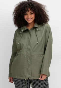 Outdoorjacke mit Kapuze und Stehkragen<sheego Discount