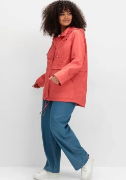 Outdoorjacke mit Kapuze und Stehkragen<sheego Outlet