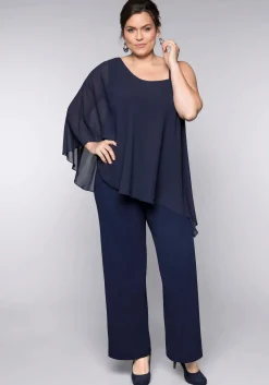 Overall im Lagenlook mit Fledermausärmel<sheego Outlet