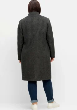 Oversized-Mantel mit Stehkragen, in flauschiger Qualität<sheego Clearance