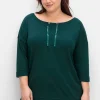 Oversized-Shirt mit Bindebändchen<sheego Hot