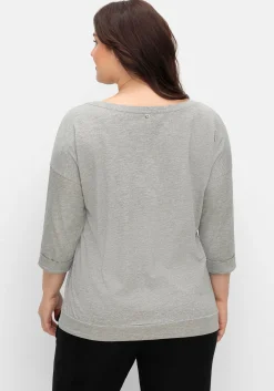 Oversized-Shirt mit Bindeband am Saum<sheego Best