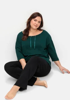 Oversized-Shirt mit Bindebändchen<sheego Hot