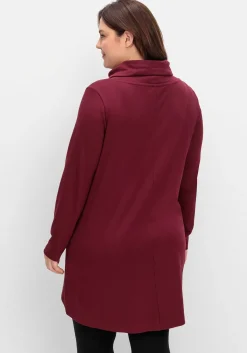 Oversize-Longshirt mit weitem Kragen und Tunnelzug<sheego Outlet