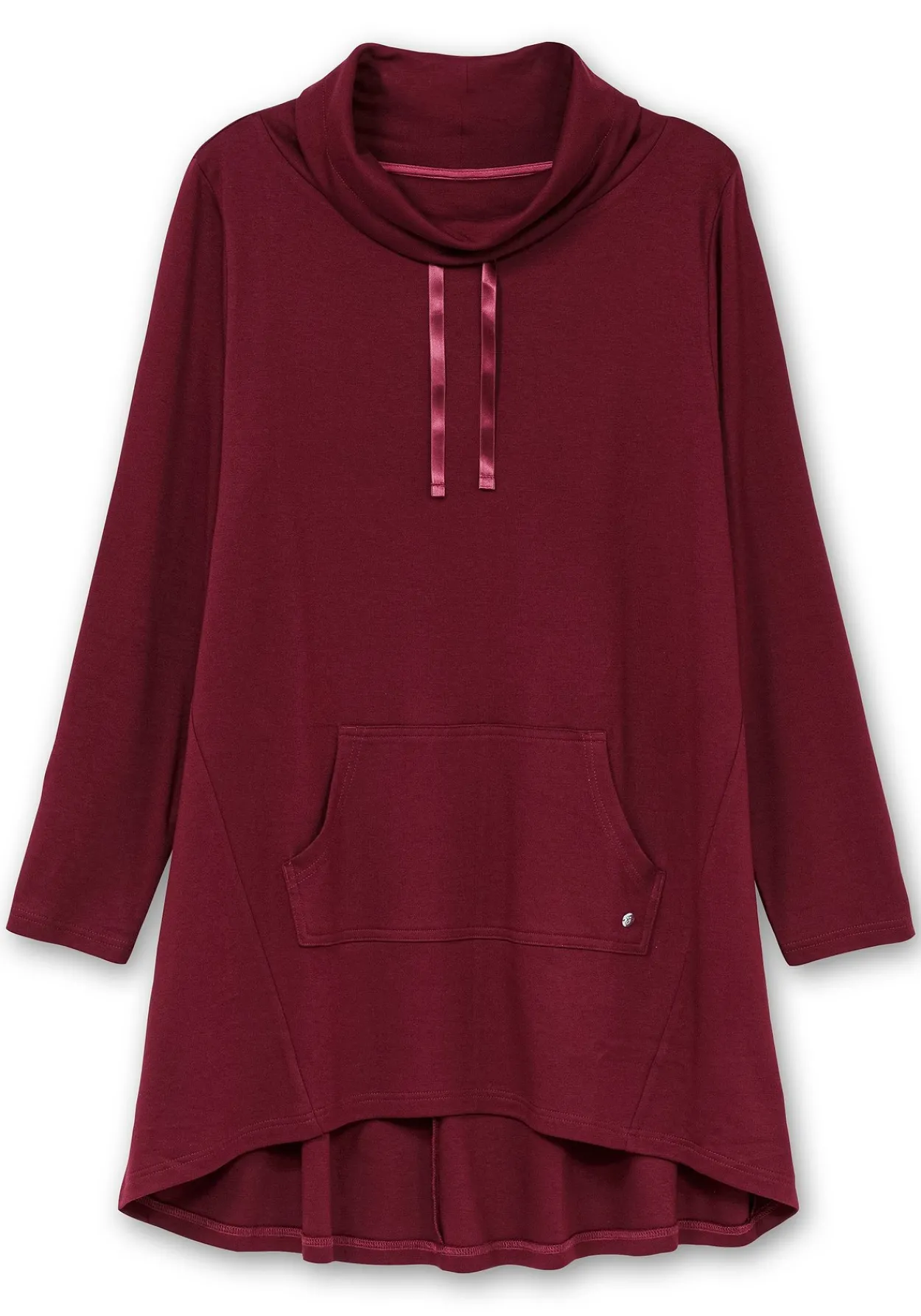 Oversize-Longshirt mit weitem Kragen und Tunnelzug<sheego Outlet