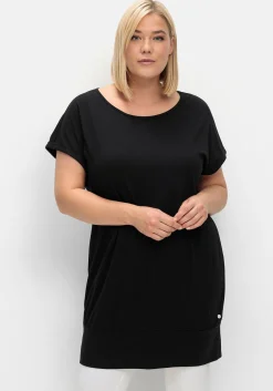 Oversize-Shirt mit breitem Saumbündchen<sheego Discount