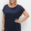 Oversize-Shirt mit breitem Saumbündchen<sheego Discount