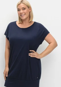 Oversize-Shirt mit breitem Saumbündchen<sheego Discount